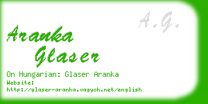 aranka glaser business card